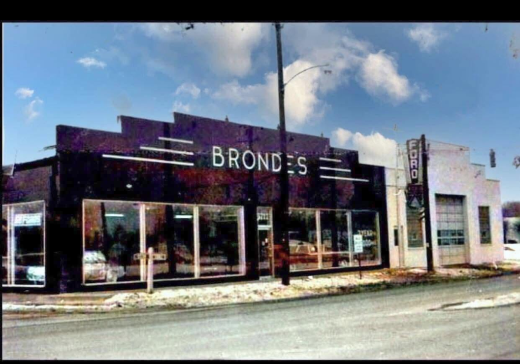 Original Brondes Ford building in Trilby Ohio