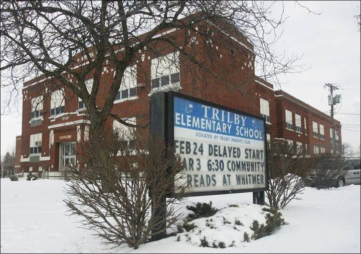 Trilby Elementary during Winter